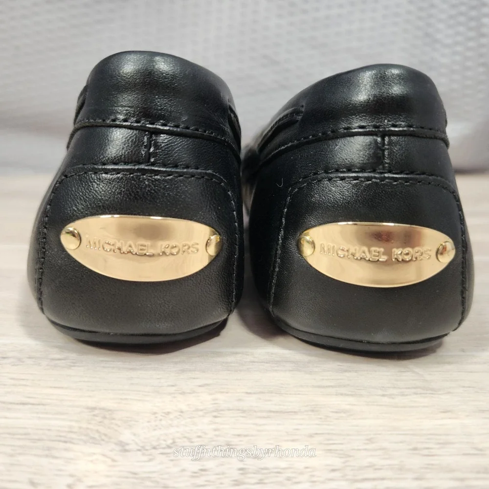 New Without Box Michael Kors Daisy Moc Flats Black Loafers Ladies Flats Sz 7M